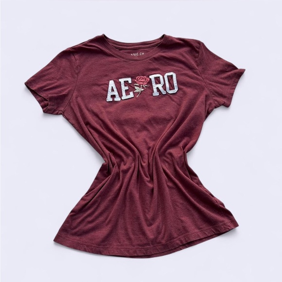 Aeropostale Tops - Aeropostale burgundy short sleeve top